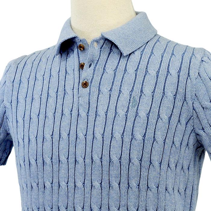 ポロラルフローレン ニット セーター ボーダー 麻 リネン 綿 コットン 半袖 POLO RALPH LAUREN - ポロラルフローレン ニット セーター ボーダー 麻