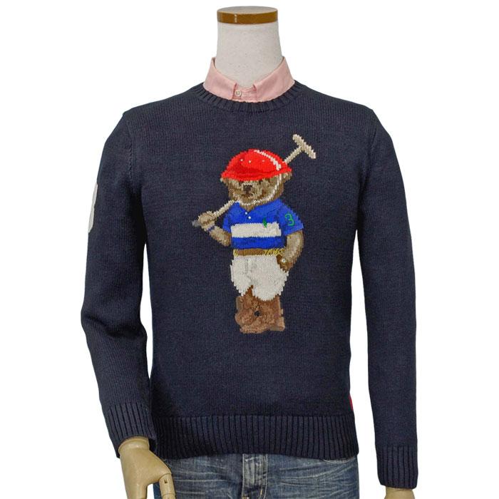 ポロラルフローレン キッズ100 ポロベア クマ ネイビー 長袖ニット