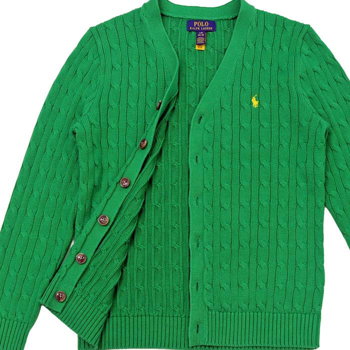 POLO RALPH LAUREN ニットカーディガン ポロ ラルフローレン 緑 POLO RALPH LAUREN（ポロ・ラルフローレン） ポロ ラルフローレン