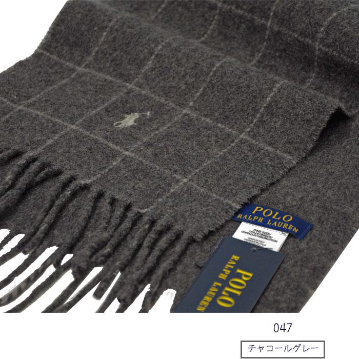 【新品タグ付】ポロ・ラルフ・ローレン マフラー チャコールグレー イタリア製 ポロ ラルフローレン マフラー 173x35cm | Costco Japan