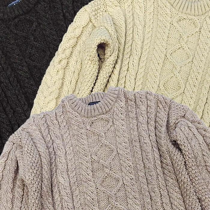 ガンジーウーレンズ Guernsey Woollens アラン セーター  ウール Aran Sweater イギリス直輸入品  送料無料 #gwm-001｜cheap-tock｜09