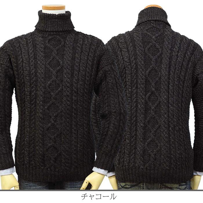 Guernsey Woollens ガンジーウーレンズ アラン タートルネック Guernsey Woollens ガンジーウーレンズ アラン タートルネック