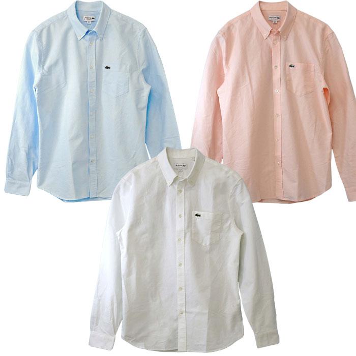 LACOSTE（ラコステ） メンズ ポケット付 長袖 オックスフォードシャツ
