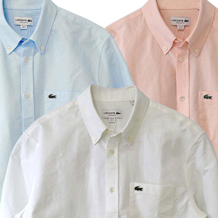 LACOSTE（ラコステ） メンズ ポケット付 長袖 オックスフォードシャツ