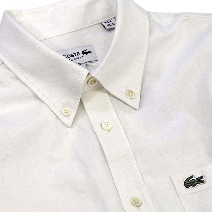 LACOSTE（ラコステ） メンズ ポケット付 長袖 オックスフォードシャツ