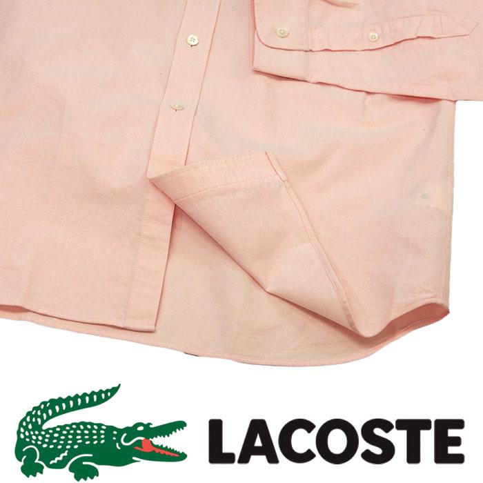 LACOSTE（ラコステ） メンズ ポケット付 長袖 オックスフォードシャツ