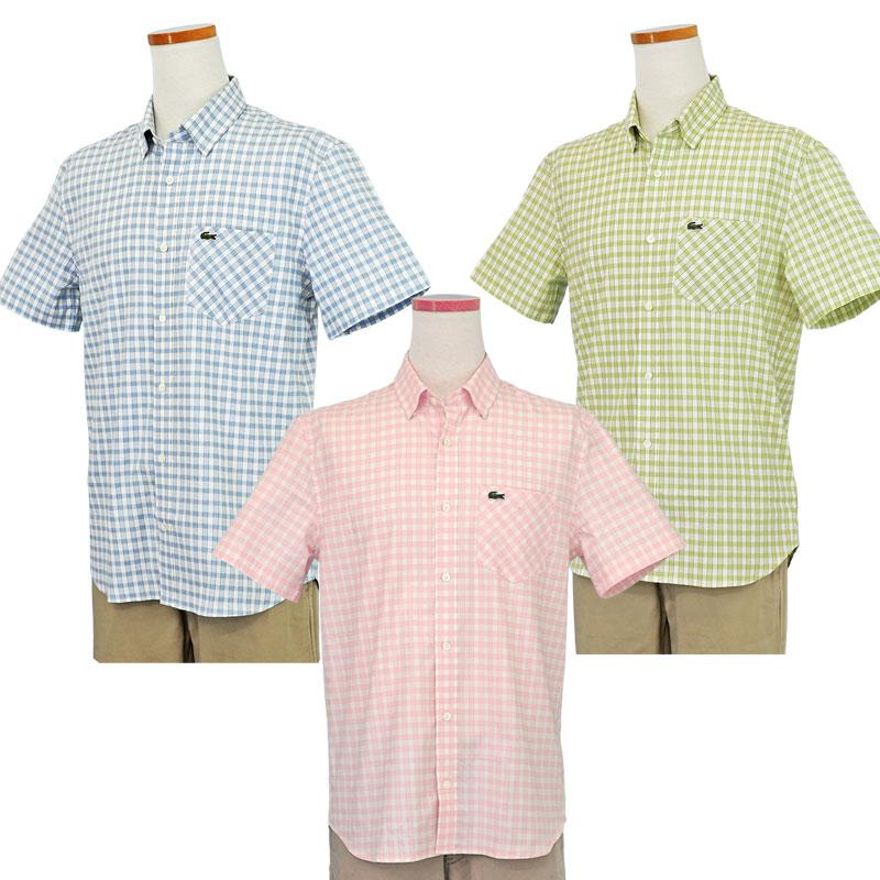 LACOSTE（ラコステ） メンズ ポケット付 半袖チェックシャツ #ch5799