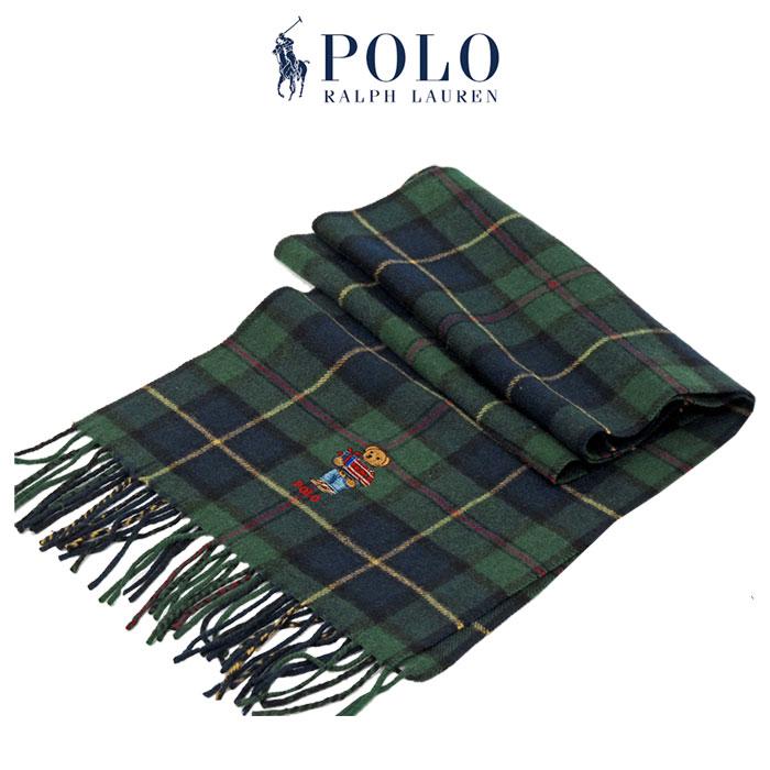 POLO Ralph Lauren POLO BEAR ポロベアー ラルフローレン マフラー  タータンチェック柄 BEAR クマ 2023 秋冬  #pc1230｜cheap-tock｜03