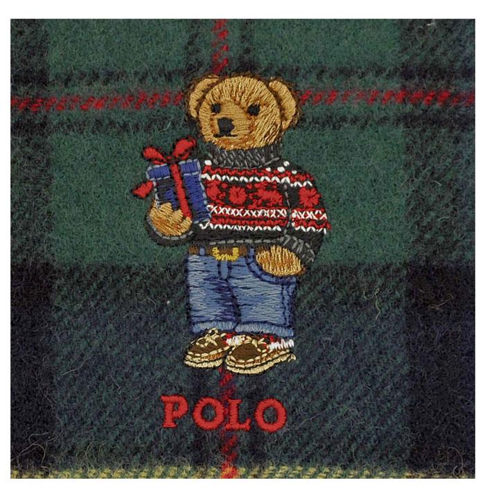 POLO Ralph Lauren POLO BEAR ポロベアー ラルフローレン マフラー  タータンチェック柄 BEAR クマ 2023 秋冬  #pc1230｜cheap-tock｜06