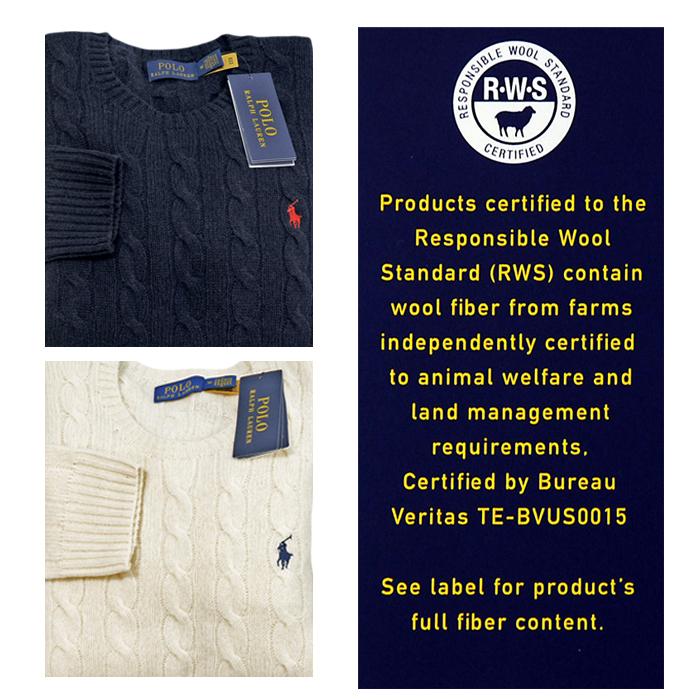 POLO RALPH LAUREN（ポロ・ラルフローレン） 爆買 カシミヤ混 ケーブル