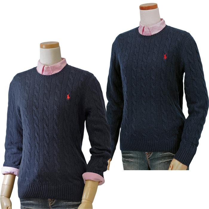 ポロラルフローレン　カシミア　メリノウール　セーター　クルーネック　ケーブル編み ケーブルニット ウールカシミヤ セーター | POLO RALPH LAUREN WOMENS