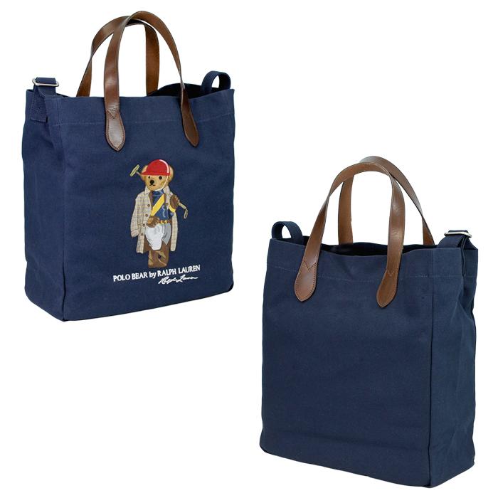 ポロ ラルフローレン トートバッグ ショルダー付き POLO Ralph Lauren ポロベアー  男女兼用 ２ウェイ  #405p08098の画像