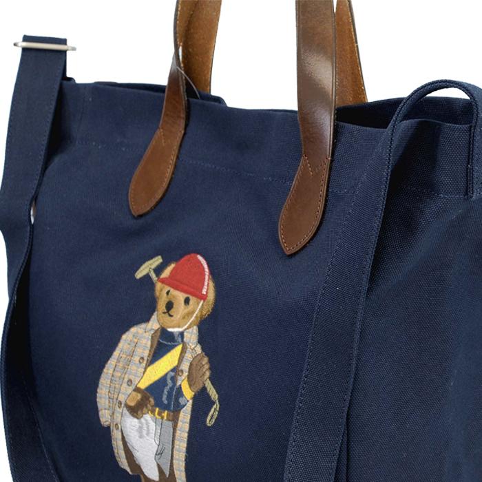 ポロ ラルフローレン トートバッグ ショルダー付き POLO Ralph Lauren ポロベアー  男女兼用 ２ウェイ  #405p08098の画像