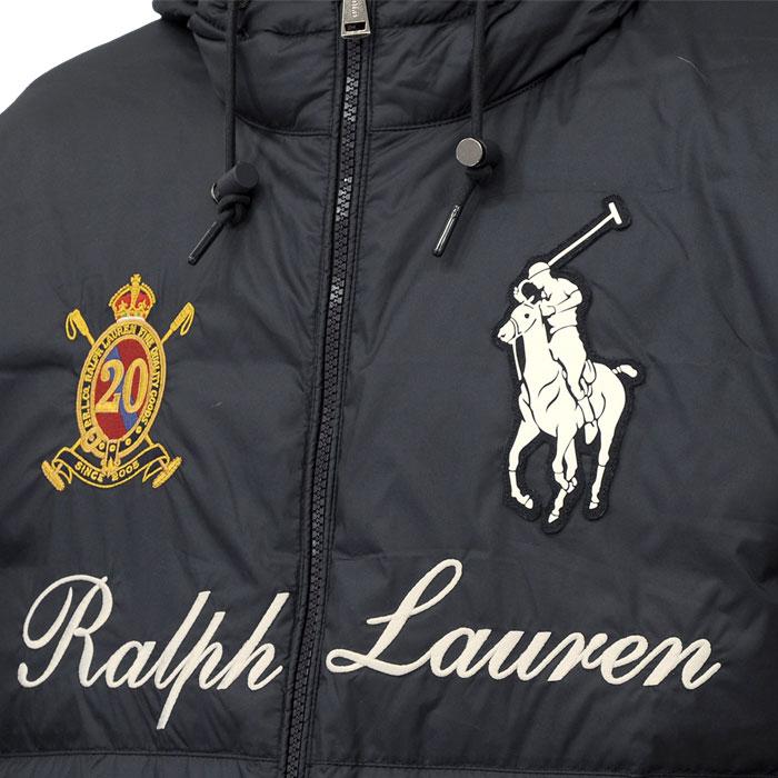 【即完売注意】 ラルフローレン 刺繍ロゴ 2way フード付き ダウンジャケット 完売必須☆Polo Ralph Lauren BIG PONY刺繍 ダウンジャケット (POLO