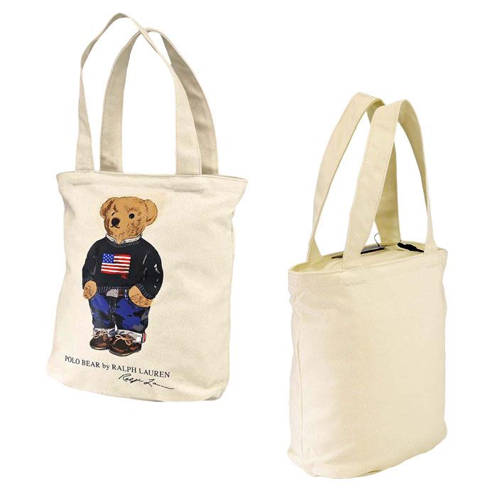 Polo Bear トートバッグ ベージュ ポロベア ポーチ付き トートバッグ ベージュ newデザイン｜Yahoo