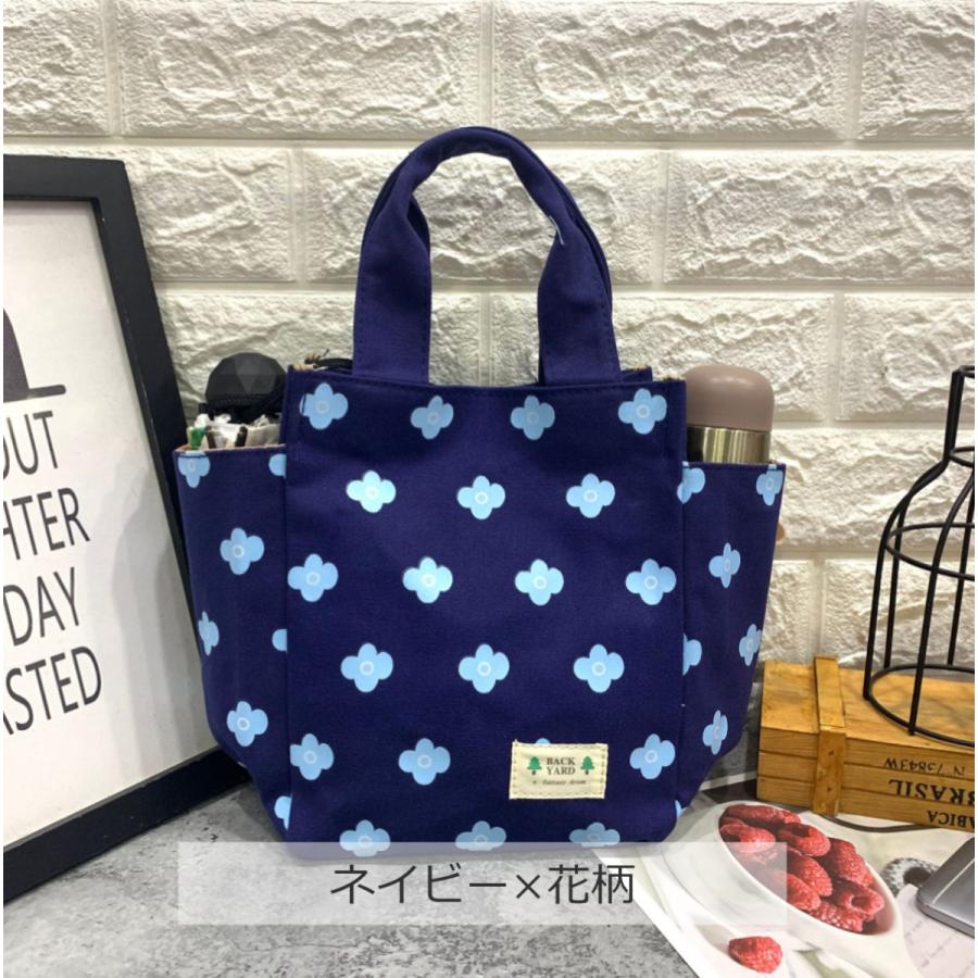 トートバッグ ミニ ランチバッグ キャンバス 帆布 ミニトートバッグ ペットボトル 水筒 コンパクト 大容量 全10色 | ブランド登録なし | 23