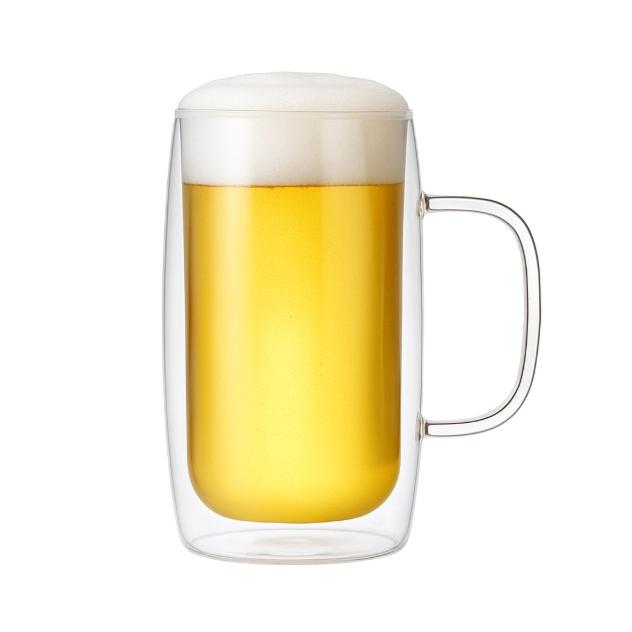 ダブルウォールグラス ビールジョッキ 中 450ml ビアジョッキ ジョッキ