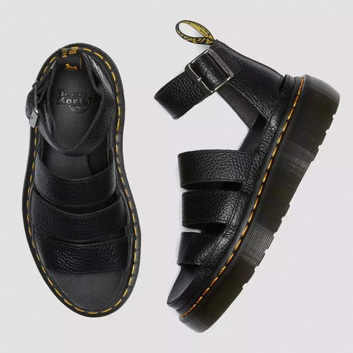 美品】Dr. Martens/ドクターマーチン 黒 厚底サンダル 2本ストラップ Dr.Martens（ドクターマーチン） レディース CLARISSA II クラリッサ