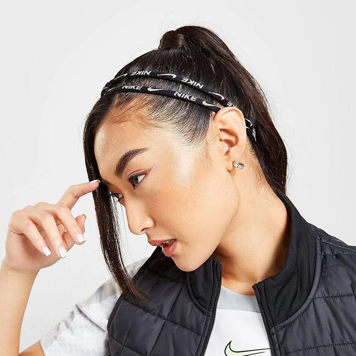 NIKE ナイキ Fixed Lace Headband ヘッドバンド ヘアバンド N1002627-010 ブラック 【クリックポスト発送】｜cheekbyjowl｜02