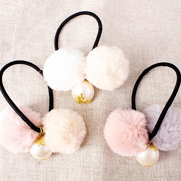 可愛いポンポンのヘアゴム 在庫限り 3デザイン ハンドメイド 大人  