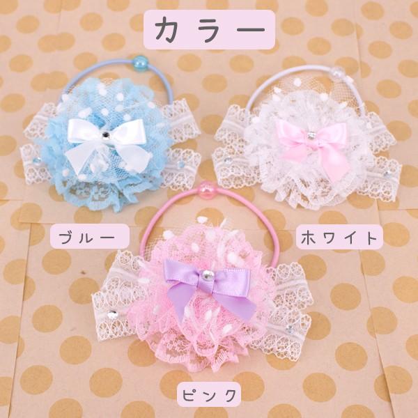 ボリューム満点?ふわふわレースフラワー＆リボンのキッズ