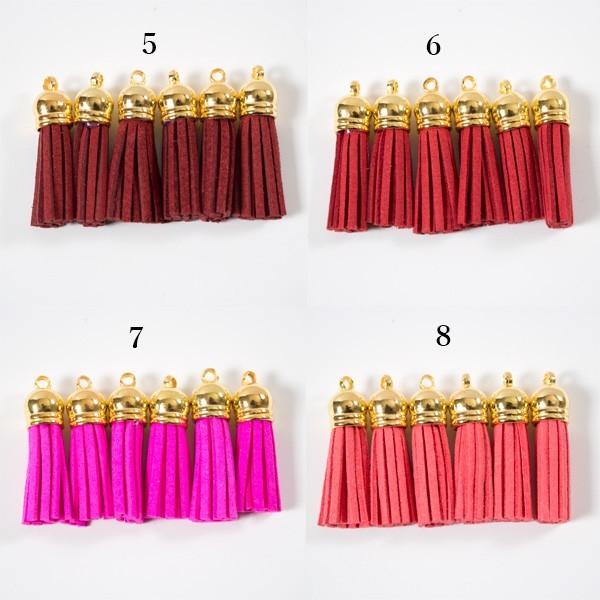 タッセルチャーム 小 12個 タッセル 合皮 フリンジ ピアス イヤリング 