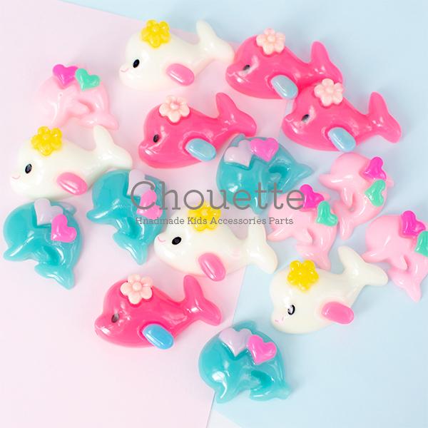 デコパーツ キッズ 子供 イルカ マリン 海 ハンドメイド Pt 1484b ヘアアクセサリー 売り込み ベビー パーツ ポイント消化 手芸材料