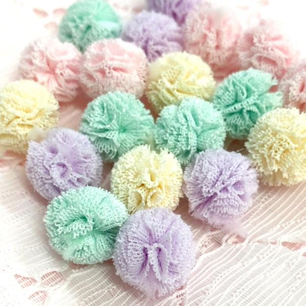 ポンポン カラフル 毎日激安特売で 営業中です パステル メッシュデザイン 5個 小 キッズ 手芸材料 デコレーション Pt 1560b 子供 小物 ハンドメイド アクセサリー