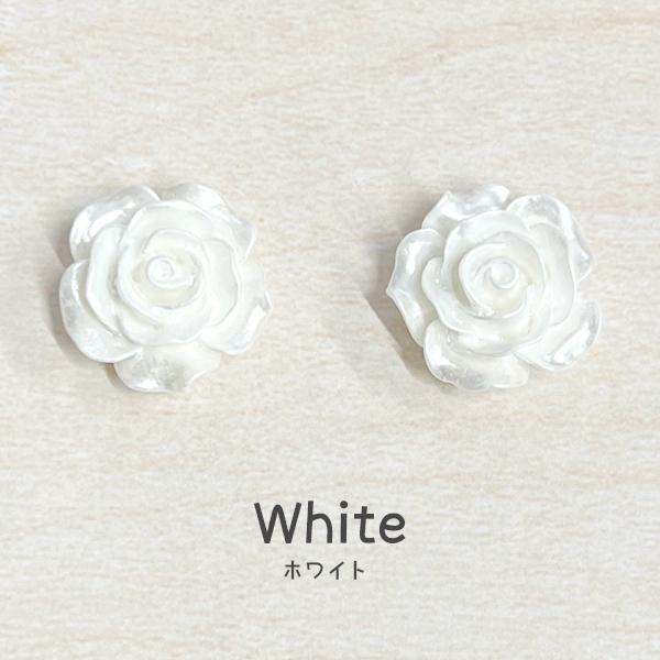 デコパーツ 可愛い 花 フラワー バラ 2個 子供 女の子 ハンドメイド