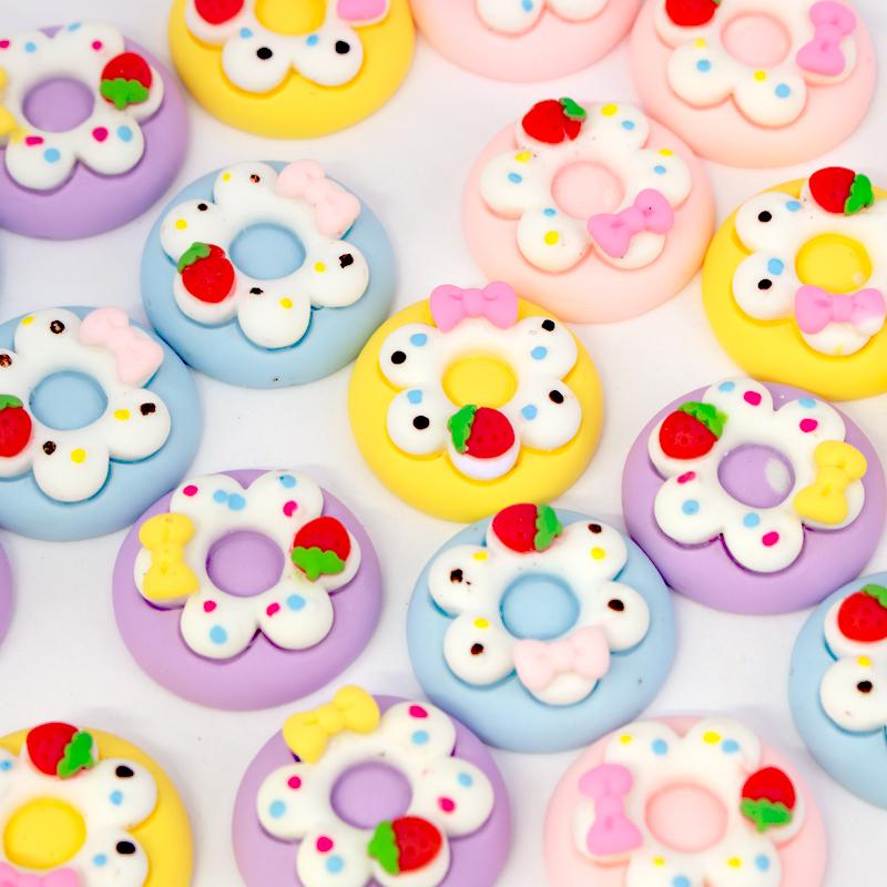 デコレーション スイーツ ドーナツ 2個 ハンドメイド 手芸材料 キッズ 