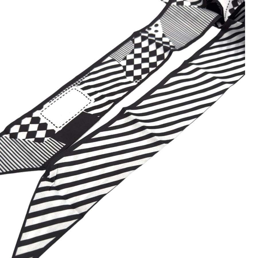 スカーフ バッグスカーフ レディース ドット マルチ 細め 細スカーフ