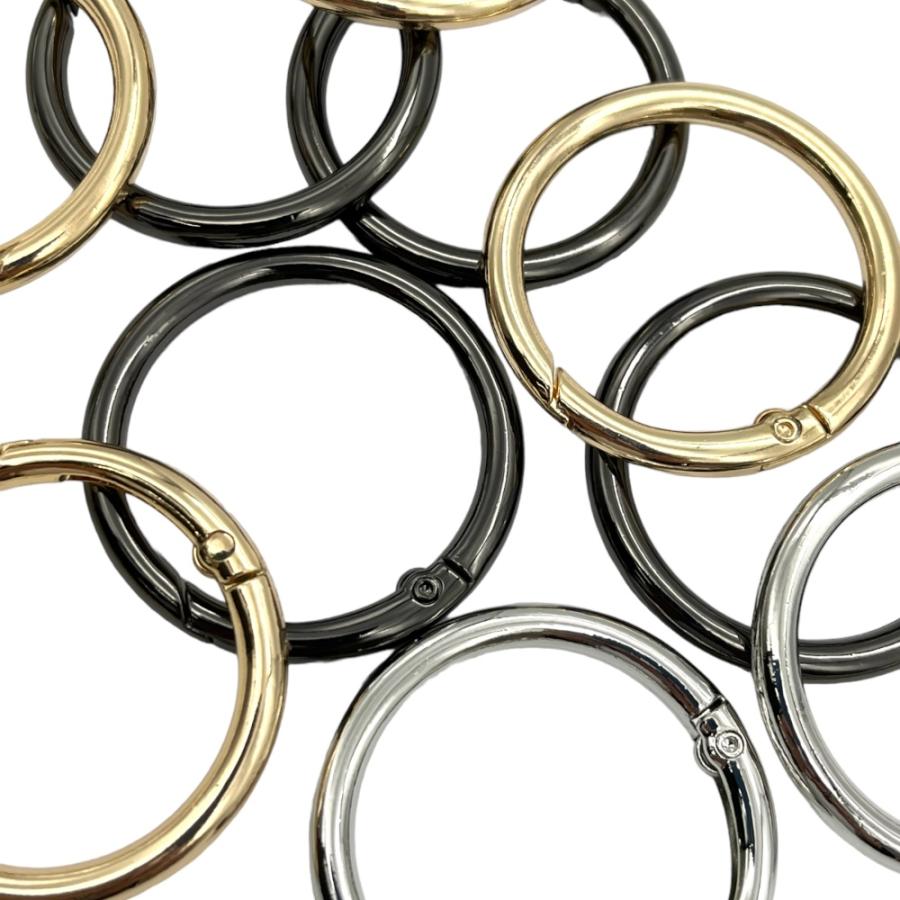 カラビナ 丸型 リング サークル 2個入り 丸カン キーホルダー バック