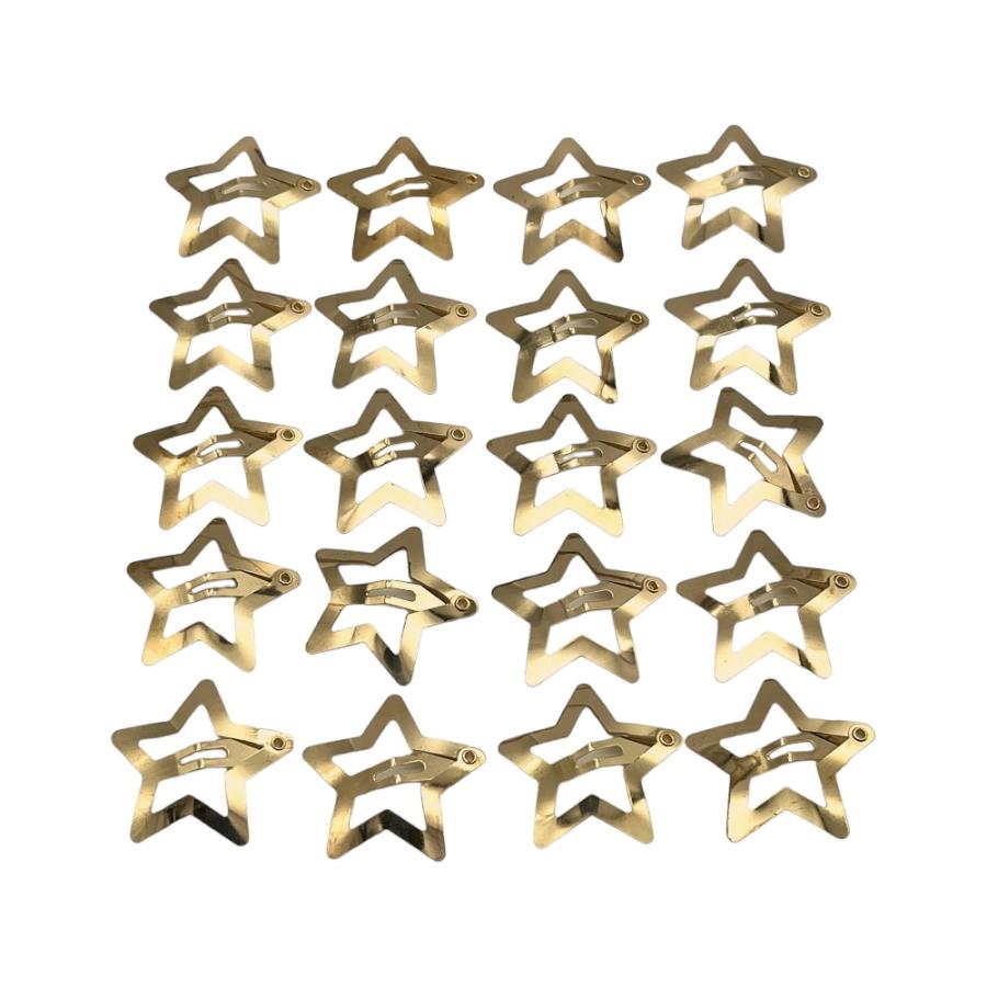 パッチン留め 星 ピン スター 20個 ゴールド シンプル ハンドメイド