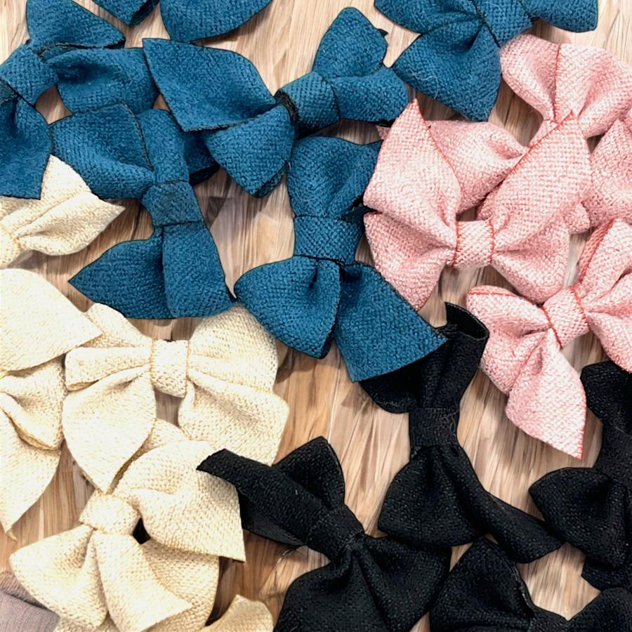 リボン ちりめん 同色8個 無地 ハンドメイド 手芸 ヘアアクセサリー