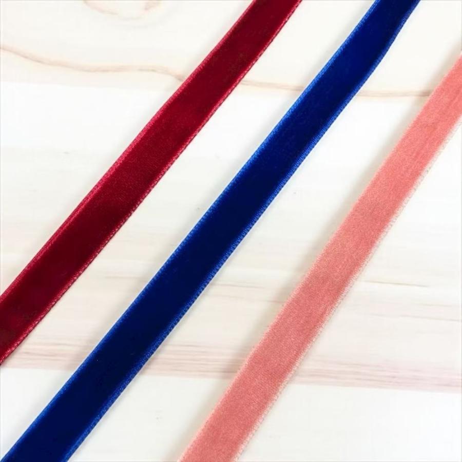 ベロアリボン 1m 幅1cm 手芸用リボン ハンドメイド材料 ラッピング