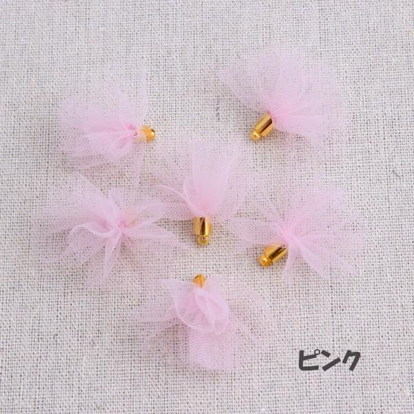 再販6　個性的　チュール　レース　タッセル　フリンジ　ピアス　イヤリング　アクセ 再販】ジュエリー タッセル col.レイニーブルー【ピアス/イヤリング