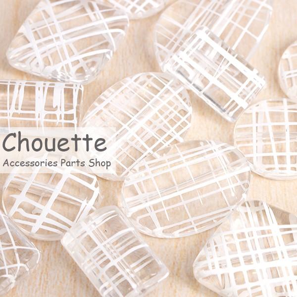 最安値挑戦！】 在庫処分 アクリルビーズ 通し穴 クリア ハンドメイド