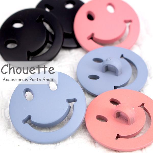 デコパーツ アクリル ボタン ニコちゃん 2個 ハンドメイド 手芸材料 ヘアゴム 素材 パーツ ヘアアクセサリー ピアス Pt 813b 激安通販専門店