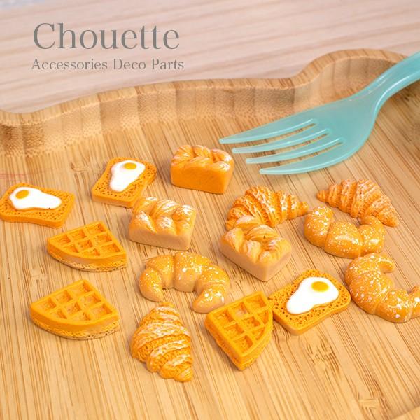 可愛いミニミニパンのデコパーツセット 4個 ハンドメイド 5 好評 手芸材料 パーツ アクセサリー 大人 子供 小物 食べ物 キッズ イヤリング ピアス Pt 915b 食品サンプル