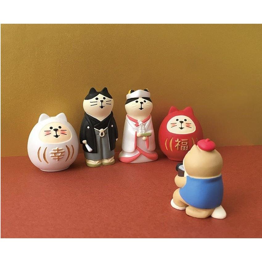 DECOLE（デコレ） 幸福 猫だるま ペアセット ハッピーウエディング
