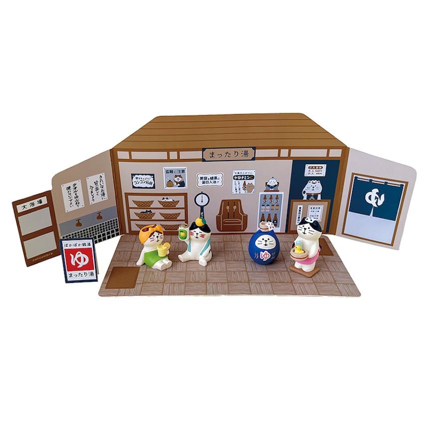 DECOLE 銭湯猫だるま ぽかぽか銭湯まったり湯 デコレ