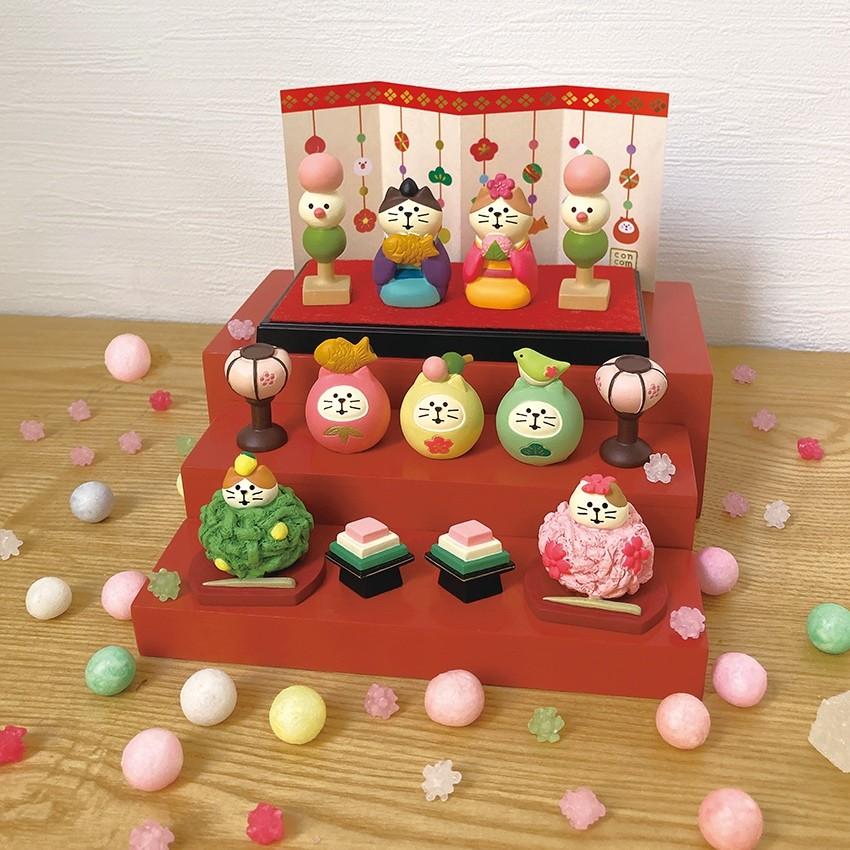 DECOLE（デコレ） ちび猫だるま 和菓子(セット) おいしいひなまつり
