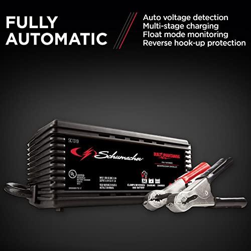 直売大特価 Schumacher SC 1319 Fully Automatic Battery Maintainer-1.5 Amp、6/12 for Car、Power SportまたはMarine Battery