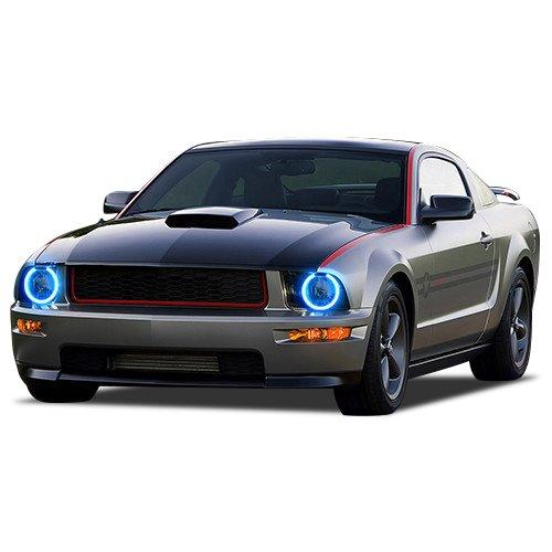 定番から海外の最新 Flashtech for Ford Mustang 05-09 V .3 Fusion Color Change RGB Multi Color LED Halo Ring Headlight Kit with Bluetooth RF Remote