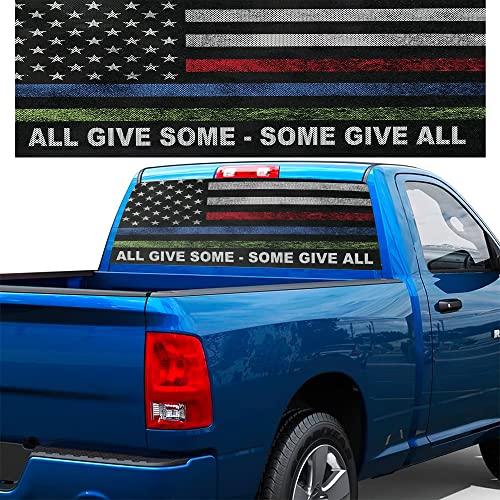 Gadgetstalk 58''x 18''車のリアウィンドウAll Give Some, Some Give All Police