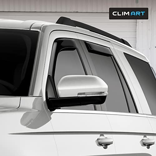 同時購入特典付き CLIM ART in-Channel Incredibly Durable Rain Guards Ford Expedition 2018-2023対応、オリジナルウィンドウデフレクター、ベントウィンドウバイザー、ベン