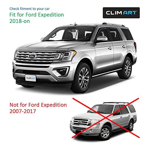 同時購入特典付き CLIM ART in-Channel Incredibly Durable Rain Guards Ford Expedition 2018-2023対応、オリジナルウィンドウデフレクター、ベントウィンドウバイザー、ベン