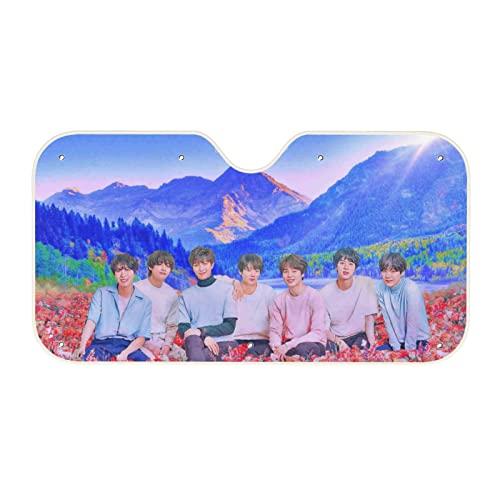 Kpop Anime Windshield Sun Shade Cute Blocks UV Rays Retractable