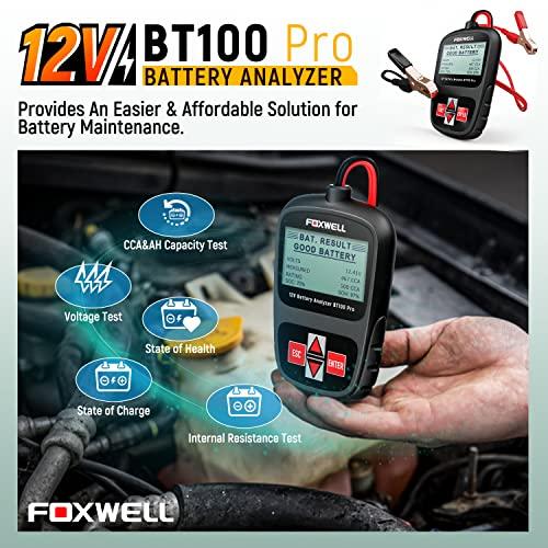 送料j無料 FOXWELL BT 100 Pro 12 V Automotive Battery Tester Analyzer for Regular Flooded Agm Flat Plate Spiral Gel Batteries， Car Cranking&Charging System