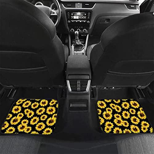 安いサイト Horeset Christmas Snowman Print Car Floor Mats Full Set 4， Universal Fit Carpet Floor Matt for Most CarsトラックSUVバン用